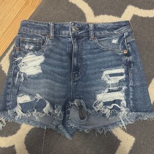 American Eagle Stretch distressed denim shorts